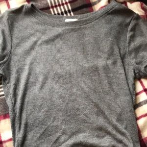 Gray Crop Top